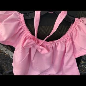Cute Solid Pink Toddler Top w/ Matching headband